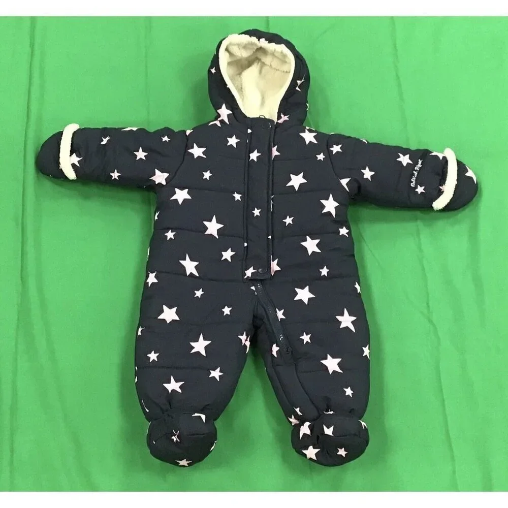Pink Stars OshKosh Snow Suit 6/9 months